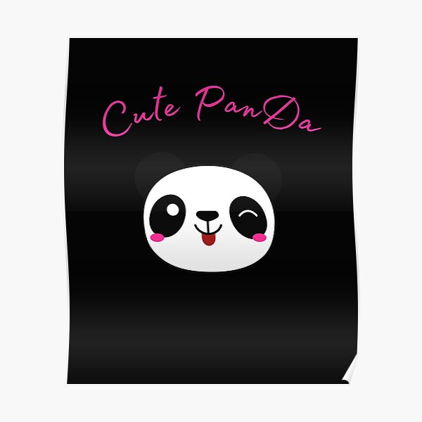 Cute Animal Friendly Panda Cute Panda Poster For Sale By Econredoen