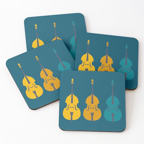 Item preview, Trio of Teal Double Basses designed and sold by NattyDesigns.