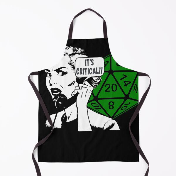 Item preview, Pop Art "It's Critical!!" Comic Woman on Phone AD&D Critical Hit d20 Polyhedral Dice Design designed and sold by Candlewood Museum & Gift Shoppe.