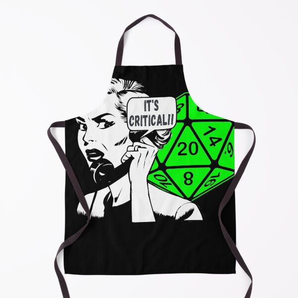 Item preview, Pop Art "It's Critical!!" Comic Woman on Phone AD&D Critical Hit d20 Polyhedral Dice Design designed and sold by Candlewood Museum & Gift Shoppe.
