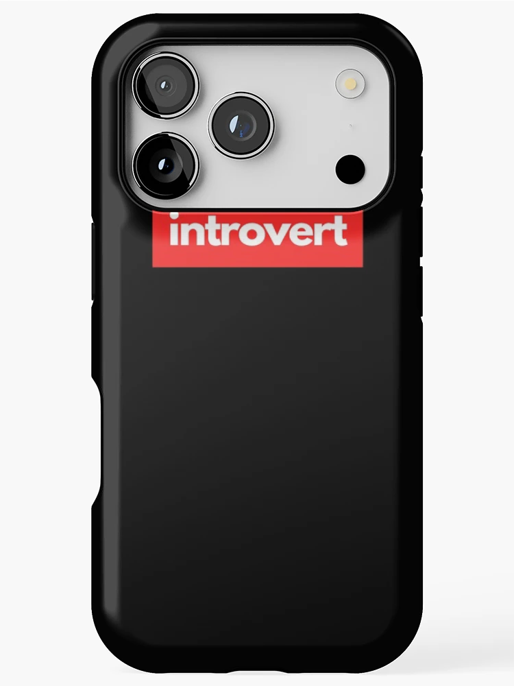 Thumbnail 1 of 4, iPhone Case, Introvert Minimalist Typography Design designed and sold by AngstDesign.