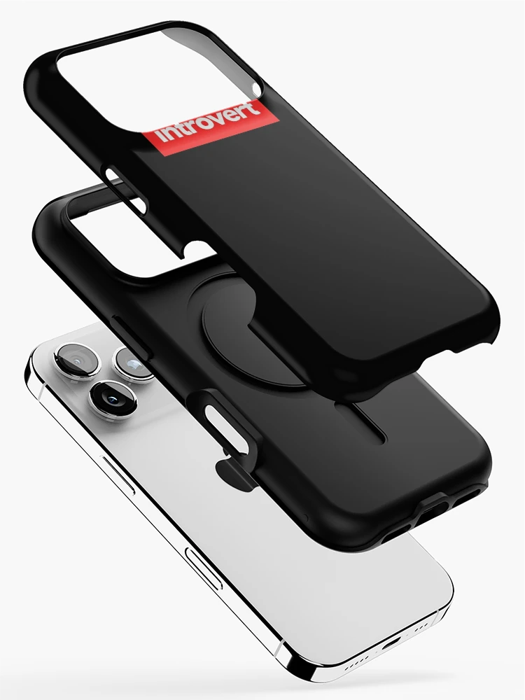 Thumbnail 2 of 4, iPhone Case, Introvert Minimalist Typography Design designed and sold by AngstDesign.