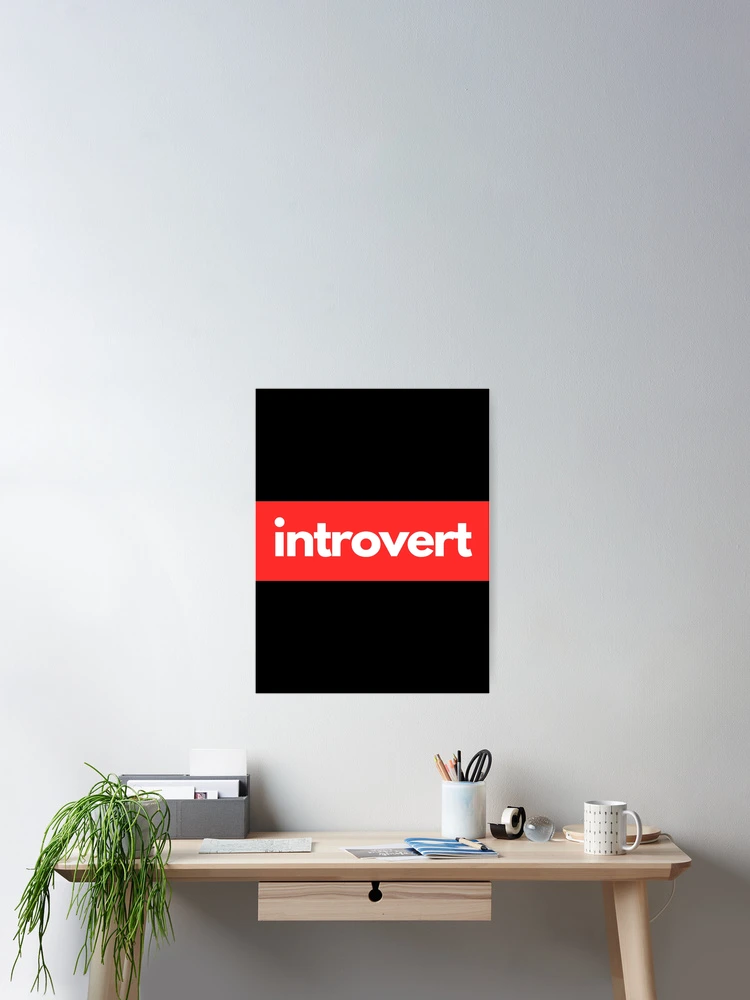 Thumbnail 2 of 3, Poster, Introvert Minimalist Typography Design designed and sold by AngstDesign.