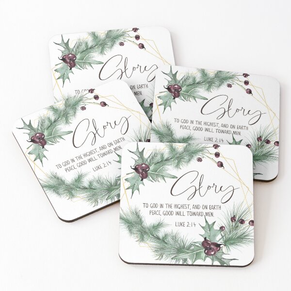 Item preview, Glory To God In The Highest, Luke 2:14, Christmas Bible Verse, Christian Decor designed and sold by Dzhenka-Balimez.