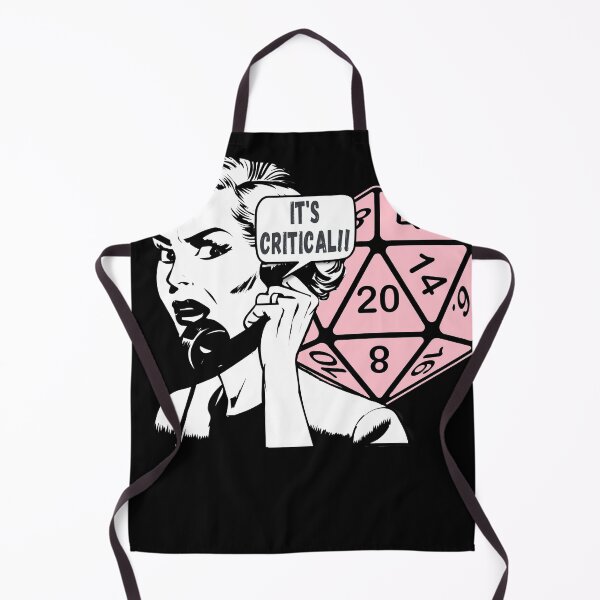 Item preview, Pop Art "It's Critical!!" Comic Woman on Phone AD&D Critical Hit d20 Polyhedral Dice Design designed and sold by Candlewood Museum & Gift Shoppe.
