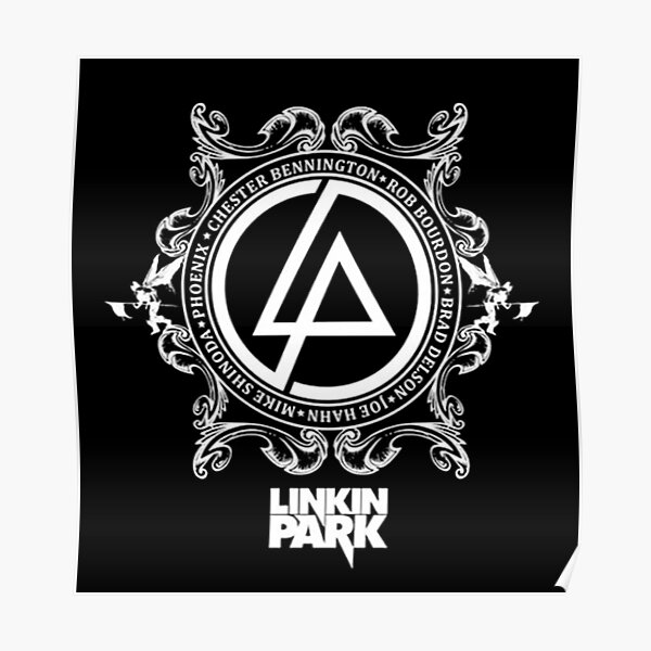 Linkin Park Schwarz-Weiß-Logo Poster