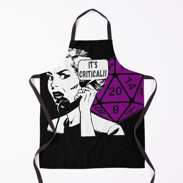 Item preview, Pop Art "It's Critical!!" Comic Woman on Phone AD&D Critical Hit d20 Polyhedral Dice Design designed and sold by Candlewood Museum & Gift Shoppe.