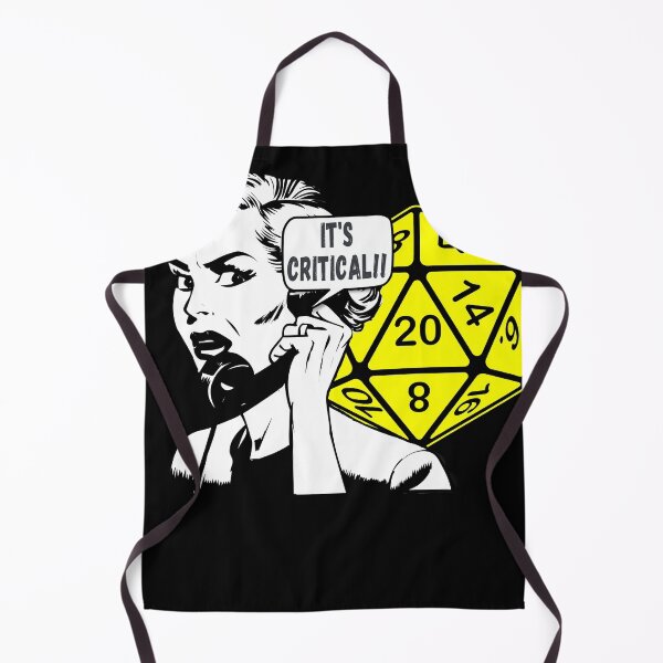 Item preview, Pop Art "It's Critical!!" Comic Woman on Phone AD&D Critical Hit d20 Polyhedral Dice Design designed and sold by Candlewood Museum & Gift Shoppe.
