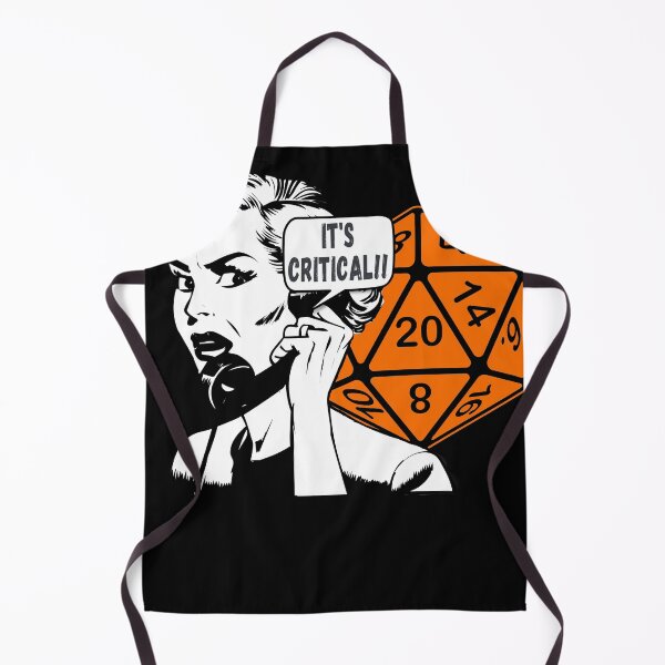Item preview, Pop Art "It's Critical!!" Comic Woman on Phone AD&D Critical Hit d20 Polyhedral Dice Design designed and sold by Candlewood Museum & Gift Shoppe.