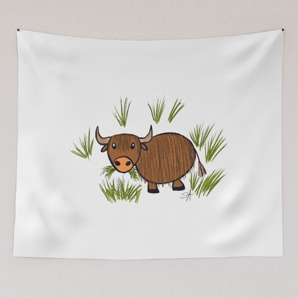 Item preview, Fergus the bull designed and sold by OTPillustration.
