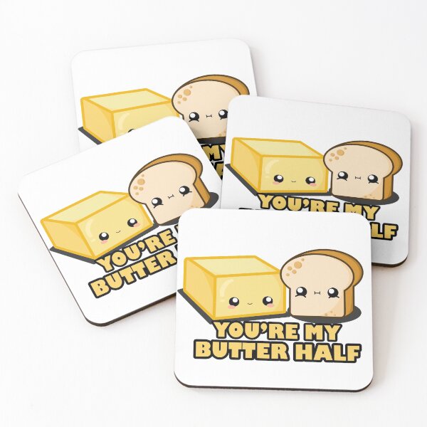 Artikelvorschau, Süße Cartoon-Butter || Toasty || Du bist meine Butterhälfte entworfen und verkauft von cookingwithten.