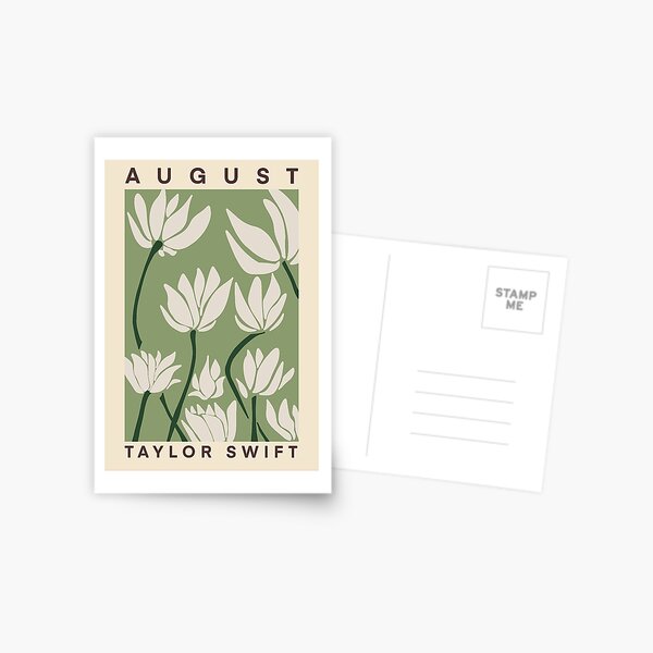 Taylor Swift August Postkarte
