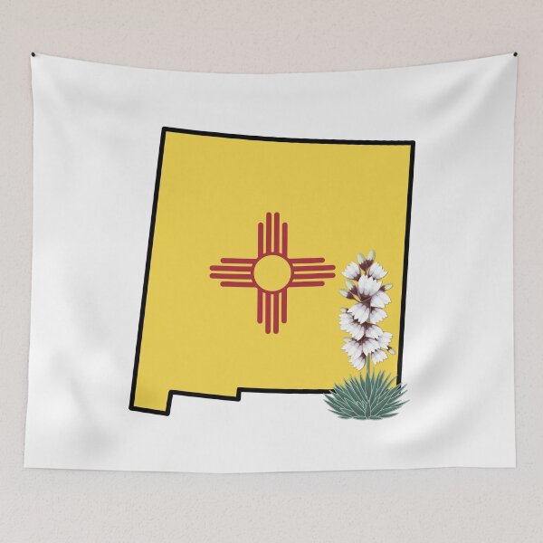 Item preview, State of New Mexico Flag with State Flower Yucca Flower designed and sold by Gsallicat.