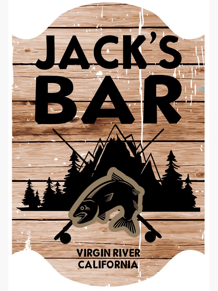 "Jack's Bar Virgin River Sign " Sticker for Sale by CajunChic74 Redbubble