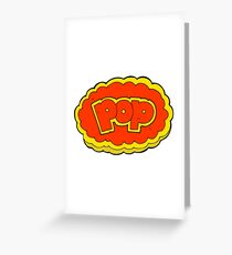cartoon POP symbol Greeting Card