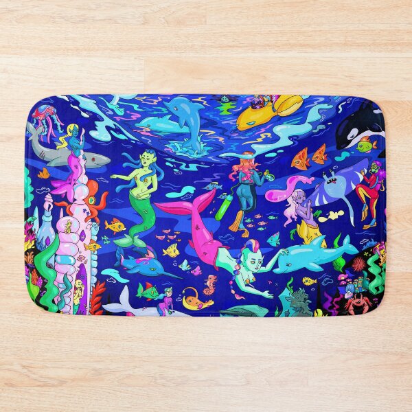 Item preview, Underwater Look at Mermaids Cohabiting with other Aquatic/Marine/Ocean Life  designed and sold by HannahHigh.