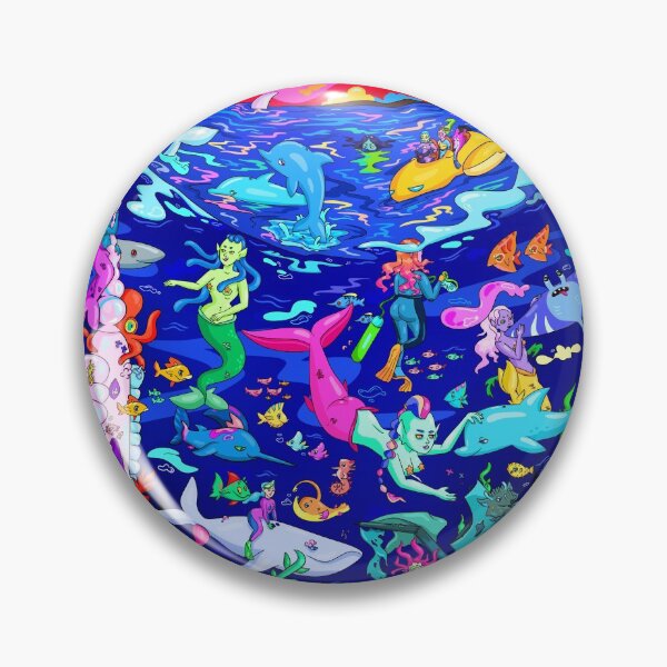Item preview, Underwater Look at Mermaids Cohabiting with other Aquatic/Marine/Ocean Life  designed and sold by HannahHigh.