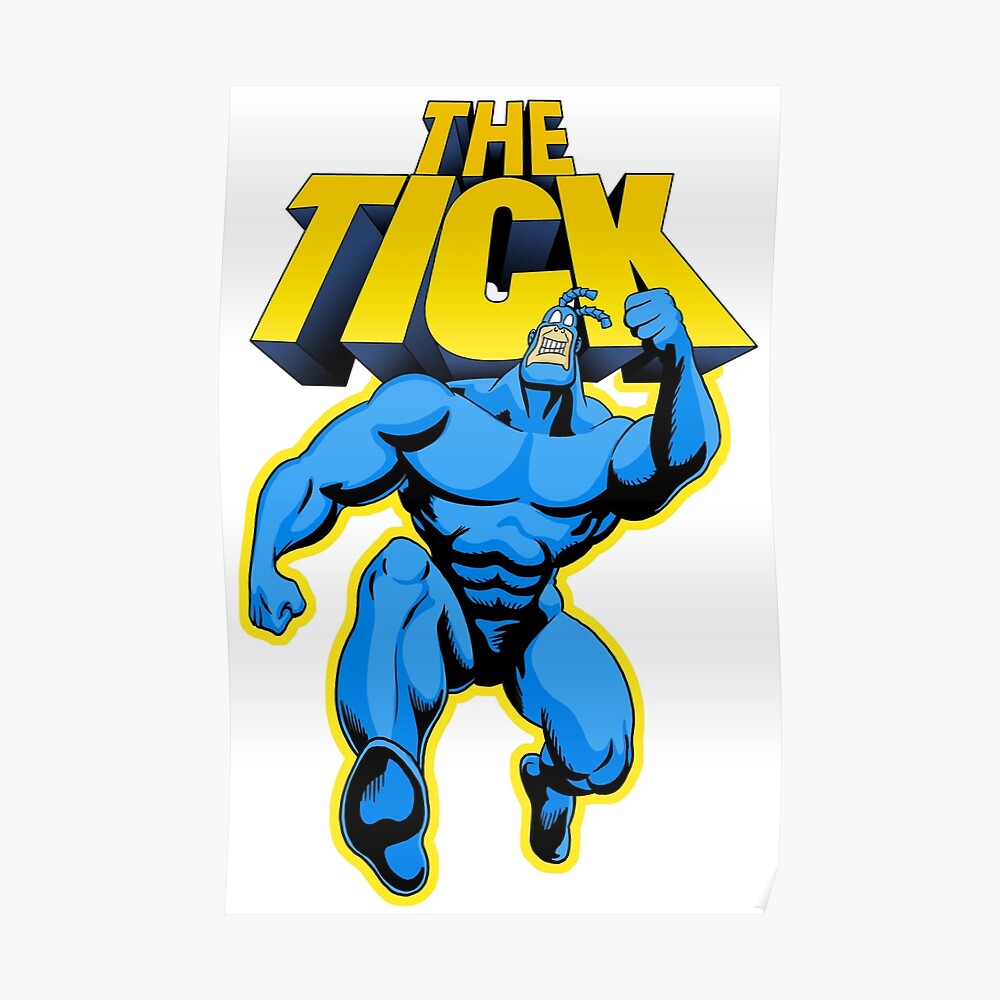 The Tick Superhero Parody Character with Logotype, 1994 TV series The Tick Superhero Parody Character with Logotype, 1994 TV series
