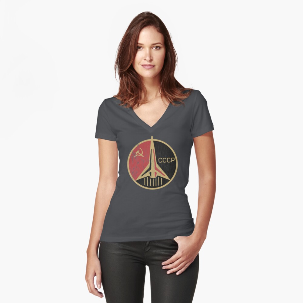 Item preview, Fitted V-Neck T-Shirt designed and sold by unhingedheather.