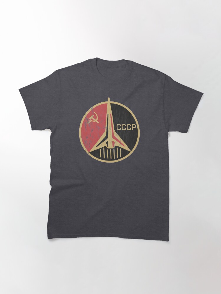 Thumbnail 3 of 7, Classic T-Shirt, Retro Cosmonaut Mission Badge designed and sold by unhingedheather.