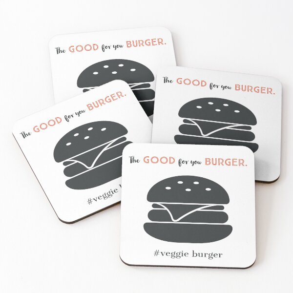 Item preview, The Good for you Burger in Red and Black - Vegan designed and sold by Lisa Thomas.