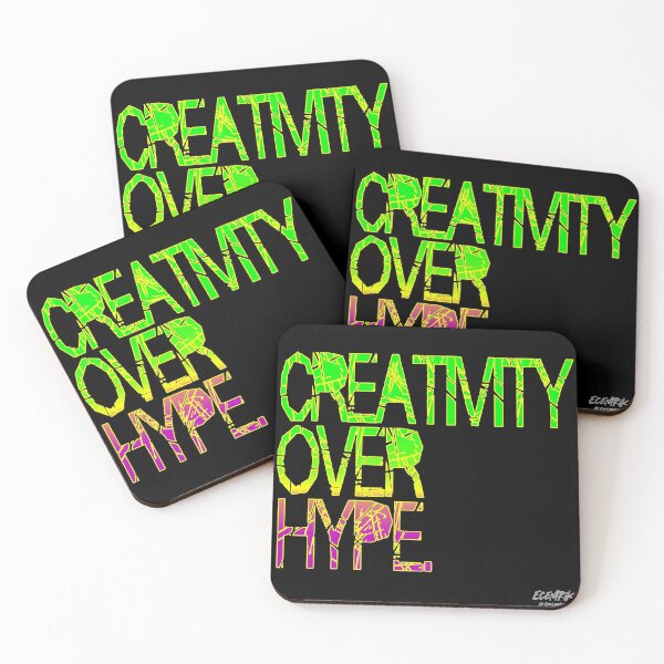 Item preview, Creativity Over Hype (purple/green variant) designed and sold by ecentrik.
