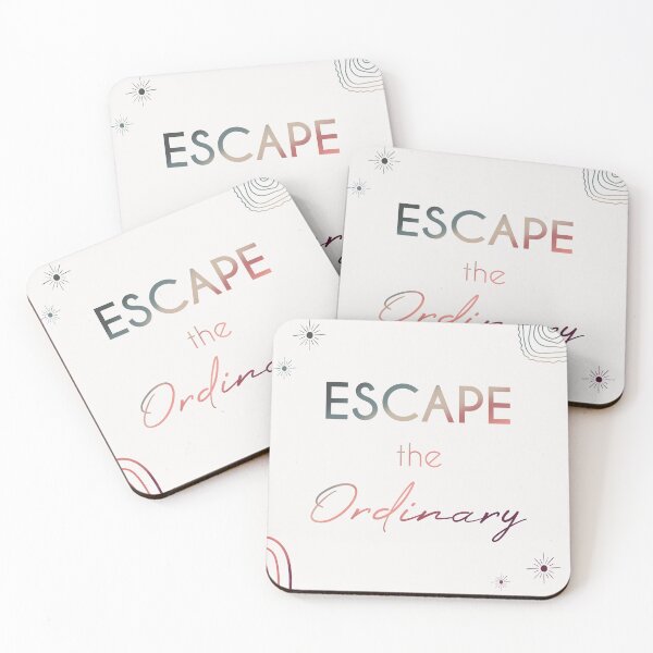 Item preview, Escape the Ordinary Rainbow Inspirational Motivational Quote Ombre Boho designed and sold by Brushedinbold.