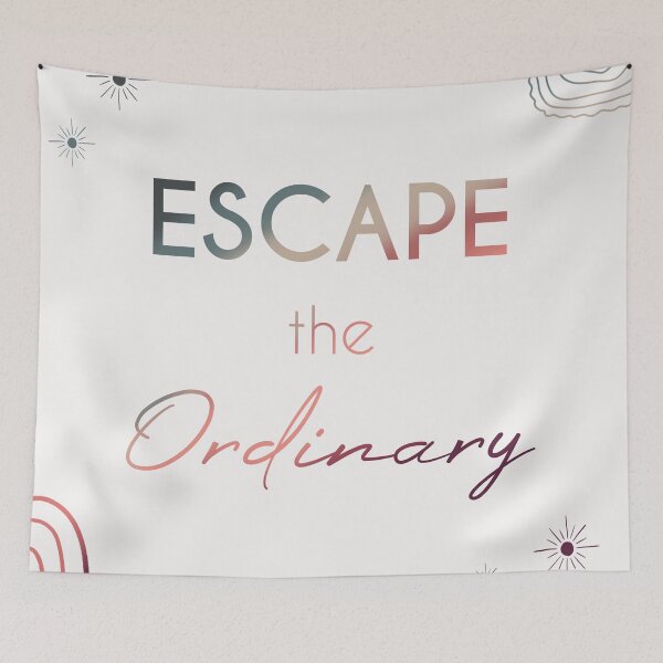 Item preview, Escape the Ordinary Rainbow Inspirational Motivational Quote Ombre Boho designed and sold by Brushedinbold.