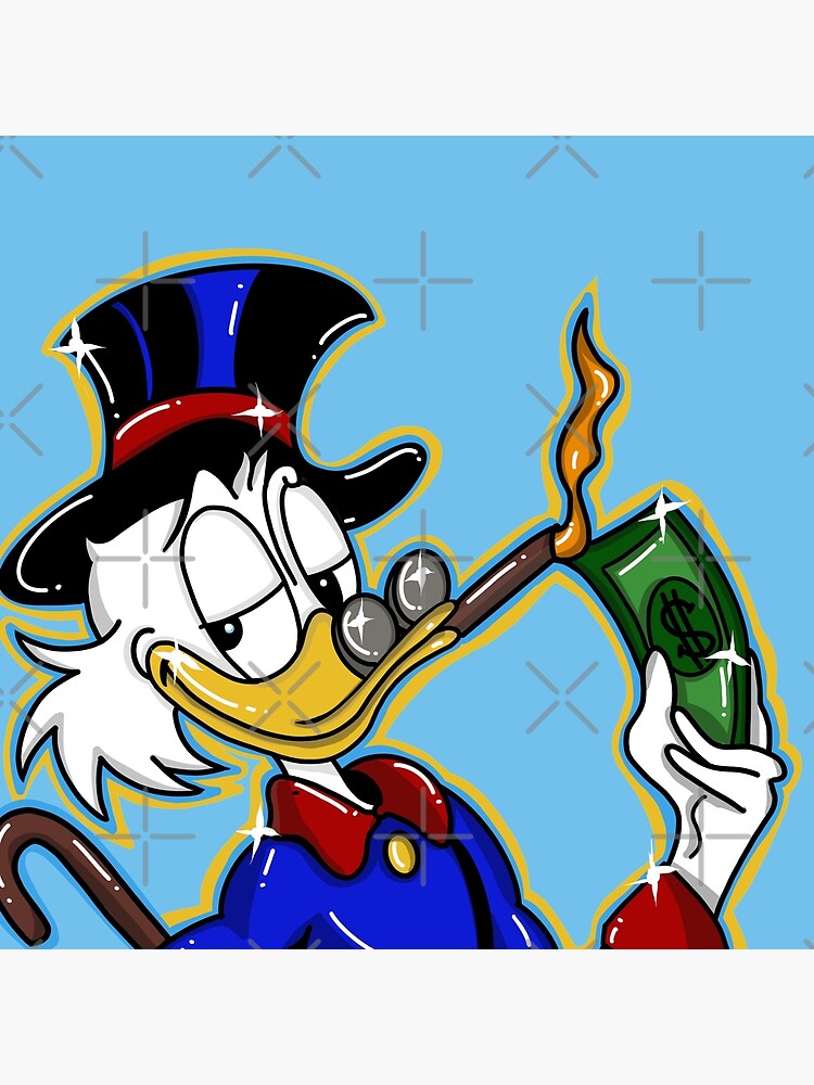 Scrooge Mcduck smoking money away Tote Bag