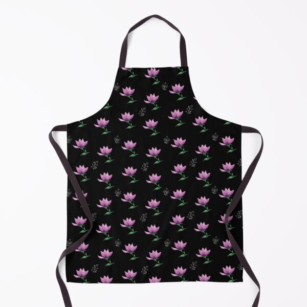 Item preview, Purple Flowers on Black Pattern designed and sold by ThePurpleFrog.