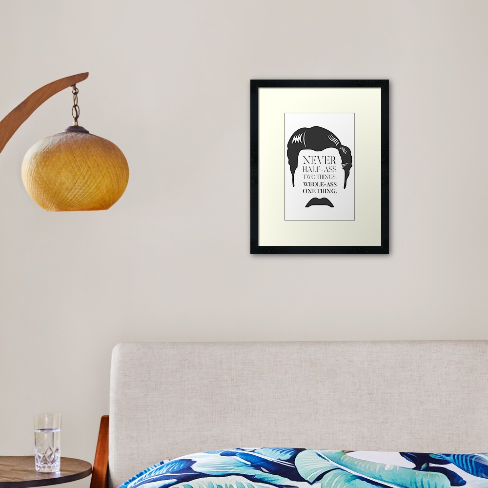Ron Swanson Framed Art Print By Chrisseed Redbubble Ron Swanson Framed Art Print By Chrisseed Redbubble
