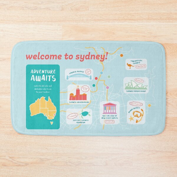 Item preview, Sydney Australia Map designed and sold by nahkohl.