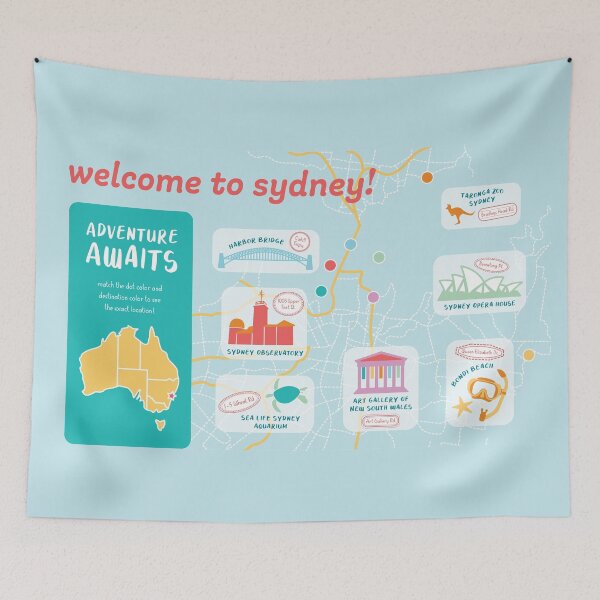 Item preview, Sydney Australia Map designed and sold by nahkohl.