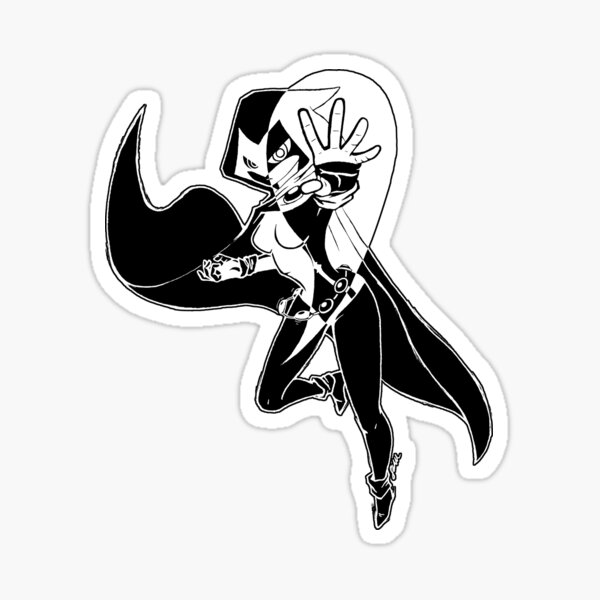 Raven (White Ink) Sticker