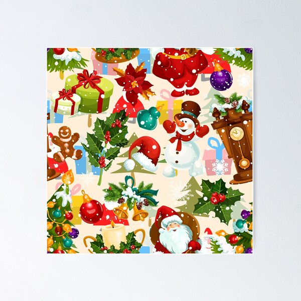 Item preview, Christmas Layered Collage Pattern designed and sold by Designs By YL.