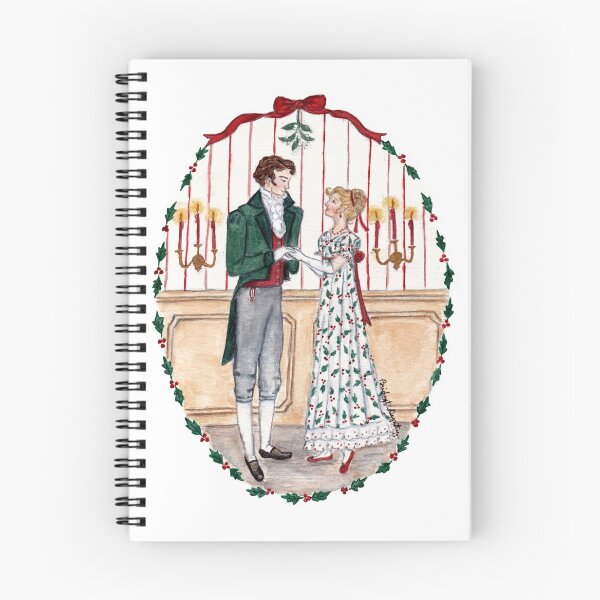 Aperçu de l'œuvre Jane Austen Noël - Sous le gui créée et vendue par Some Little Good.