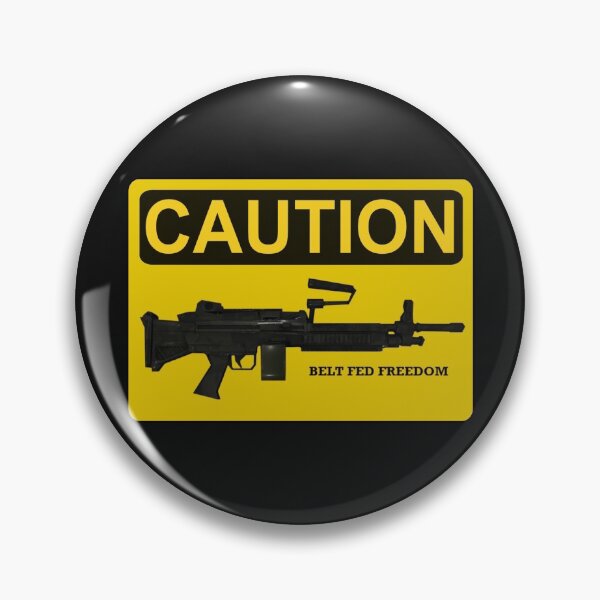 Item preview, CAUTION - Belt Fed Freedom designed and sold by RENAGADE4LYF.