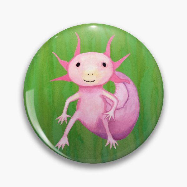 Item preview, Cute Pair of Salamanders, Pink and Black Axolotl Salamanders designed and sold by IridescentSea.