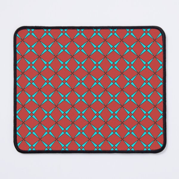 Item preview, Geometric Turquoise Star on Red designed and sold by KeksWorkroom.