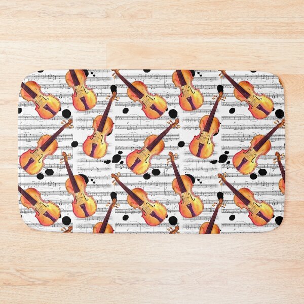 Item preview, Retro Violin Music Art designed and sold by VintageViolet79.