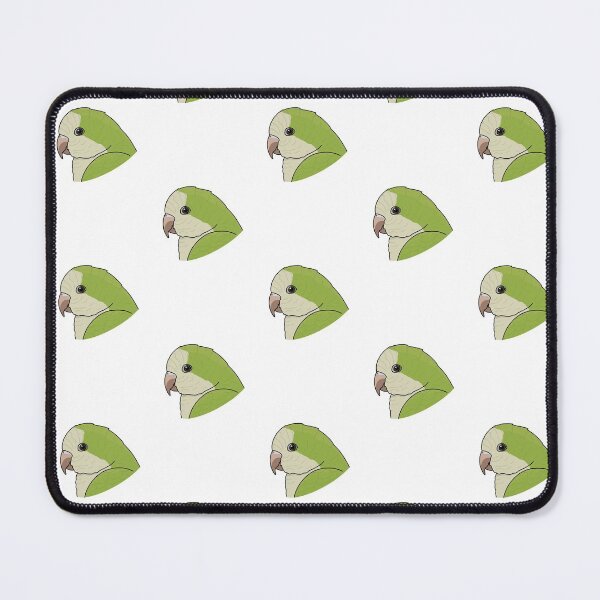 Item preview, green monk parakeet quaker parrot portrait designed and sold by Kelsea Taylor.