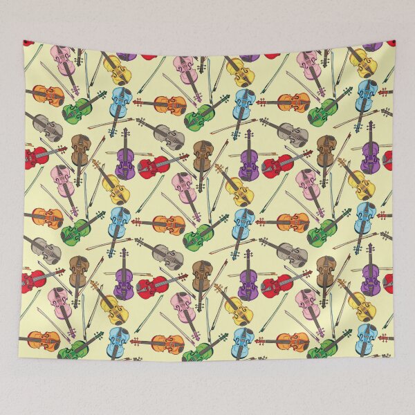 Item preview, Vintage Colorful Violin designed and sold by VintageViolet79.