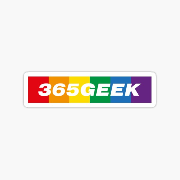 365Geek Rainbow Flag Custom Design Sticker