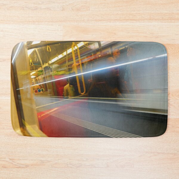 Item preview, Commuters or passengers blurred in motion through window of passing train designed and sold by Brian Scantlebury.