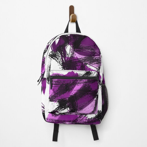 Item preview, Black Purple Brush Strokes Abstract designed and sold by Almarticos.