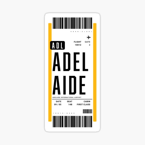 Item preview, Adelaide Boarding Pass Plane Ticket designed and sold by ind3finite.