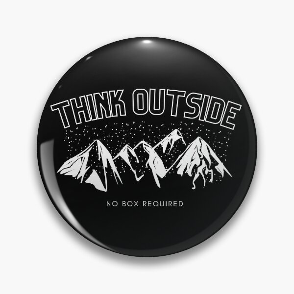 Item preview, Think Outside No Box Required - Snowy Mountain (wt) designed and sold by Amon Ferg.