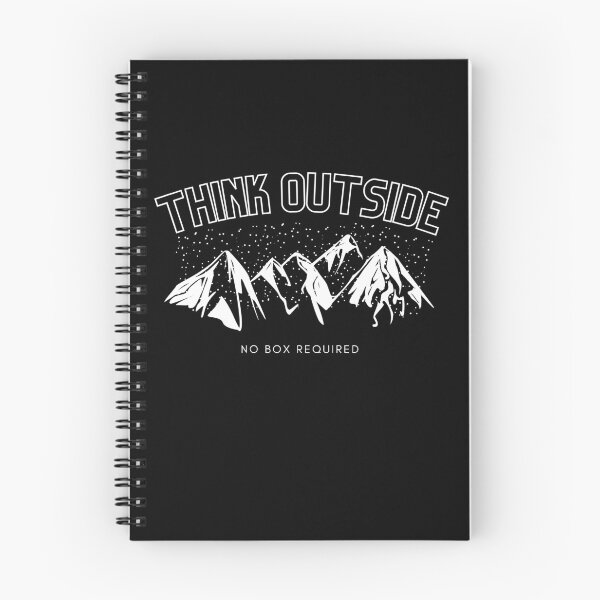 Item preview, Think Outside No Box Required - Snowy Mountain (wt) designed and sold by Amon Ferg.
