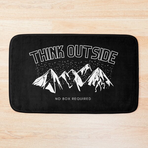 Item preview, Think Outside No Box Required - Snowy Mountain (wt) designed and sold by Amon Ferg.