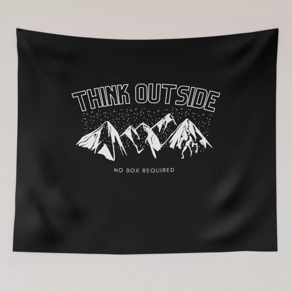 Item preview, Think Outside No Box Required - Snowy Mountain (wt) designed and sold by Amon Ferg.